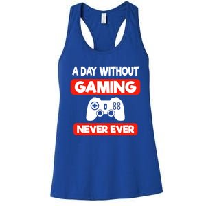 A Day Without Gaming Gift Women's Racerback Tank