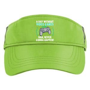 A Day With Out Video Games Is Like Nah Never Gonna Happen Gift Adult Drive Performance Visor