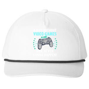 A Day With Out Video Games Is Like Nah Never Gonna Happen Gift Snapback Five-Panel Rope Hat