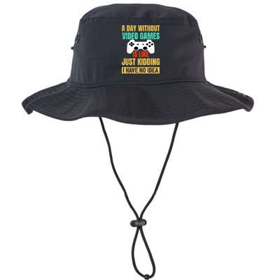 A Day Without Video Games Is Like Funny Gamer Gifts Gaming Bucket Hat