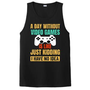 A Day Without Video Games Is Like Funny Gamer Gifts Gaming PosiCharge Competitor Tank