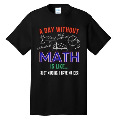 A Day Without Math Is Like Math Gift Tall T-Shirt