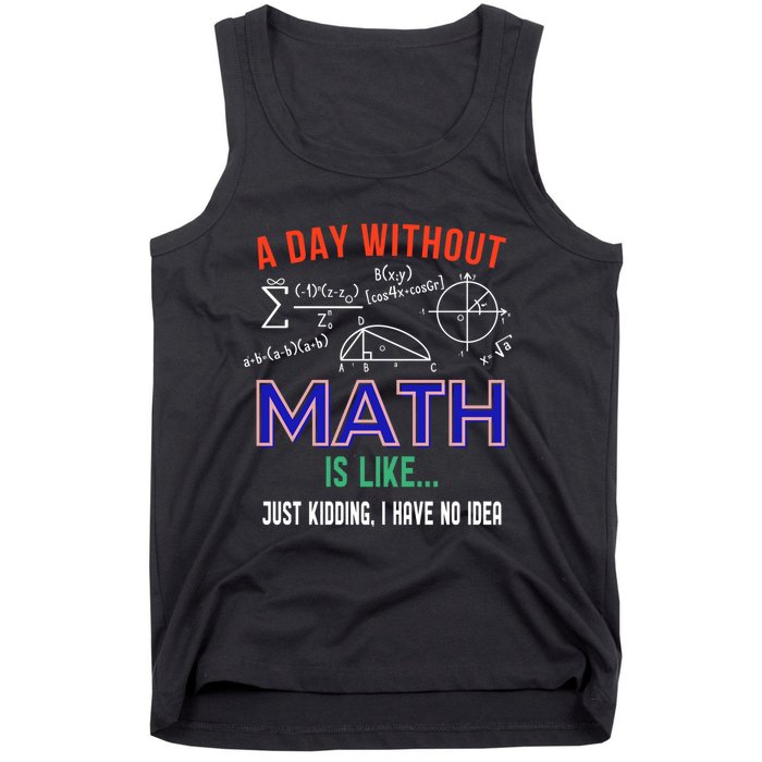 A Day Without Math Is Like Math Gift Tank Top