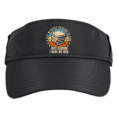 A Day Without Reading Is Like Just Kidding I Have No Idea Adult Drive Performance Visor