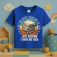 A Day Without Reading Is Like Just Kidding I Have No Idea Toddler T-Shirt