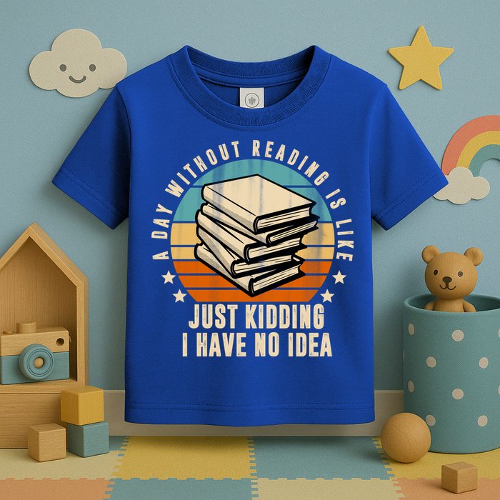 A Day Without Reading Is Like Just Kidding I Have No Idea Toddler T-Shirt