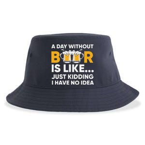 A Day Without Beer Is Like Just Kidding I Have No Idea Sustainable Bucket Hat