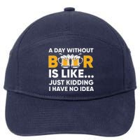 A Day Without Beer Is Like Just Kidding I Have No Idea 7-Panel Snapback Hat