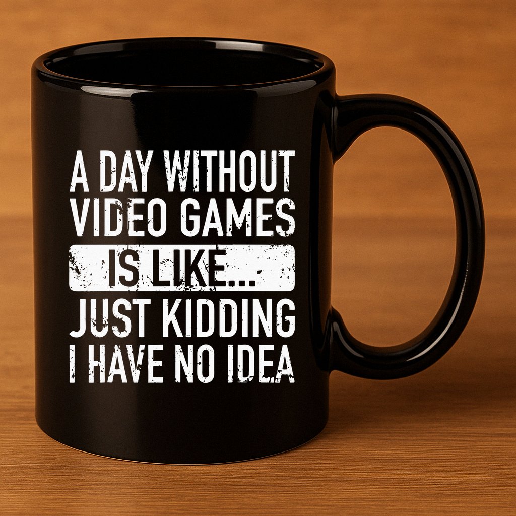 A Day Without Video Games Is Like Video Gamer Gaming 11oz C Handle Ceramic Mug