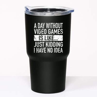 A Day Without Video Games Is Like Video Gamer Gaming Tumbler