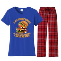 A Day Whithout Burger Is Just Like Hamburger Cheeseburger Gift Women's Flannel Pajama Set