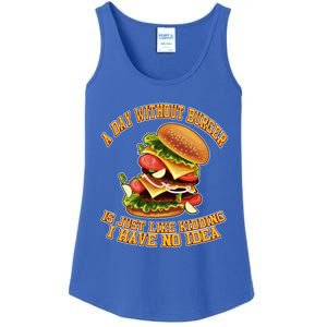 A Day Whithout Burger Is Just Like Hamburger Cheeseburger Gift Ladies Essential Tank