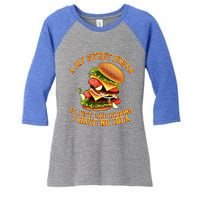 A Day Whithout Burger Is Just Like Hamburger Cheeseburger Gift Women's Tri-Blend 3/4-Sleeve Raglan Shirt