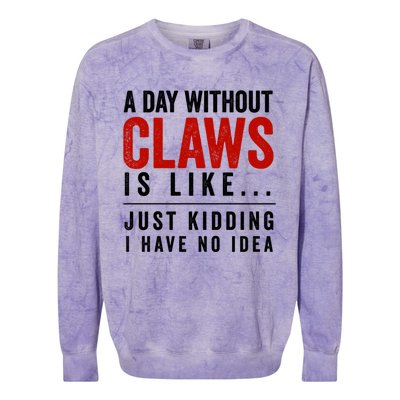 A Day Without Hard Seltzer Funny Alcohol Bar Crawl Claw Meaningful Gift Colorblast Crewneck Sweatshirt