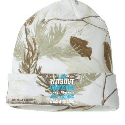 A Day Without Composting Funny Composting Great Gift Kati Licensed 12" Camo Beanie