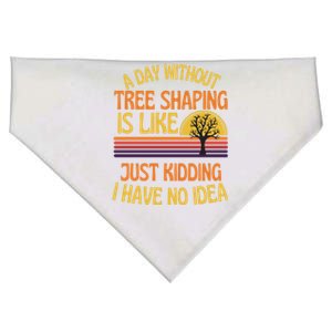 A Day Without Tree Shaping Funny Tree Shaping Humor Gift USA-Made Doggie Bandana