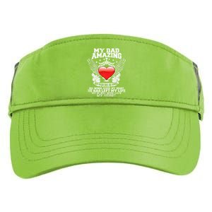 Amazing Dad Wings Cover My Heart Fathers Remembrance Gift Adult Drive Performance Visor