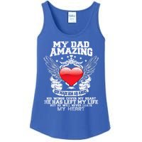 Amazing Dad Wings Cover My Heart Fathers Remembrance Gift Ladies Essential Tank