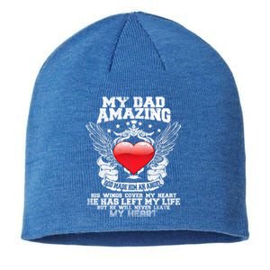 Amazing Dad Wings Cover My Heart Fathers Remembrance Gift Sustainable Beanie