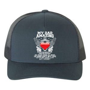 Amazing Dad Wings Cover My Heart Fathers Remembrance Gift Yupoong Adult 5-Panel Trucker Hat