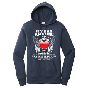 Amazing Dad Wings Cover My Heart Fathers Remembrance Gift Women's Pullover Hoodie