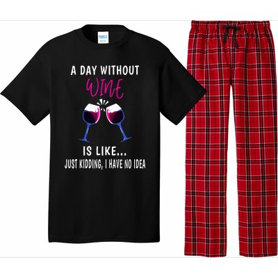 A Day Without Wine Wine Ladies Girl Drinking Wine Pajama Set