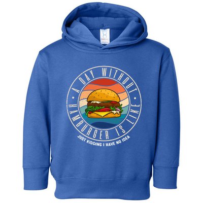 A Day Without Hamburger Is Like Gift Toddler Hoodie