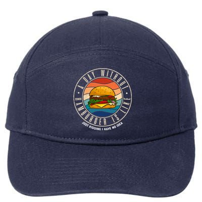 A Day Without Hamburger Is Like Gift 7-Panel Snapback Hat