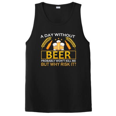 A Day Without Beer Funny Beer Love Gift PosiCharge Competitor Tank