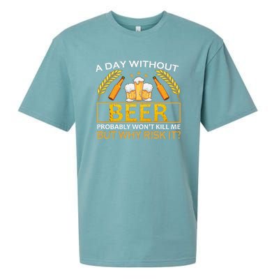 A Day Without Beer Funny Beer Love Gift Sueded Cloud Jersey T-Shirt