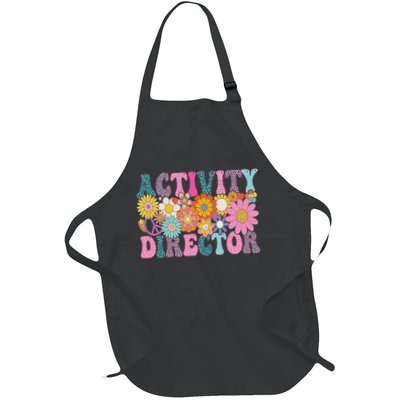 Activity Director Week Groovy Appreciation Day For Women Full-Length Apron With Pockets