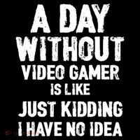A DAY WITHOUT VIDEO GAMES IS LIKE, Funny Gaming Gamer Tall T-Shirt