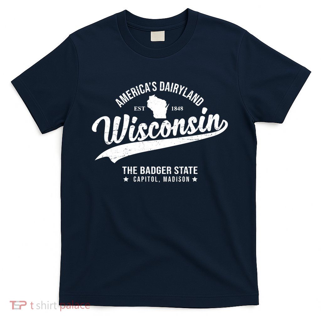 Americas Dairyland Wisconsin Est 1848 Vintage T-Shirt