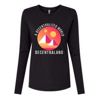 A Decentralized World Decentraland, MANA Womens Cotton Relaxed Long Sleeve T-Shirt