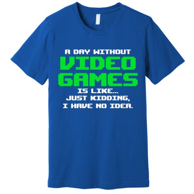 A Day Without Video Games Is Like Video Gamer Gaming Gift Premium T-Shirt