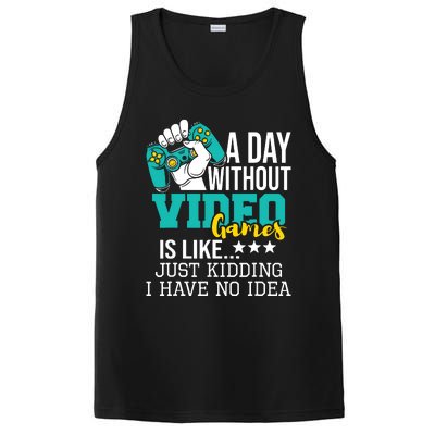 A Day Without Video Games Is Like Funny Gaming Gamer PosiCharge Competitor Tank