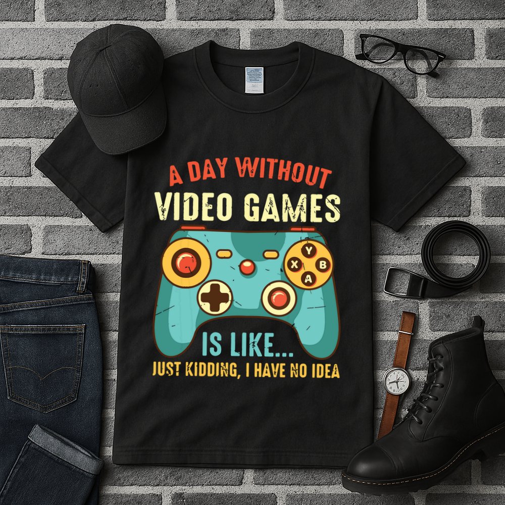 A DAY WITHOUT VIDEO GAMES IS LIKE Funny Gaming Gamer Tall T-Shirt