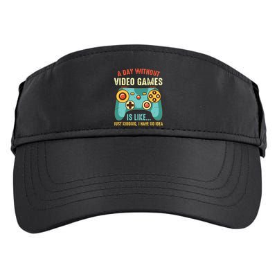 A DAY WITHOUT VIDEO GAMES IS LIKE Funny Gaming Gamer Adult Drive Performance Visor