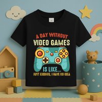 A DAY WITHOUT VIDEO GAMES IS LIKE Funny Gaming Gamer Toddler T-Shirt