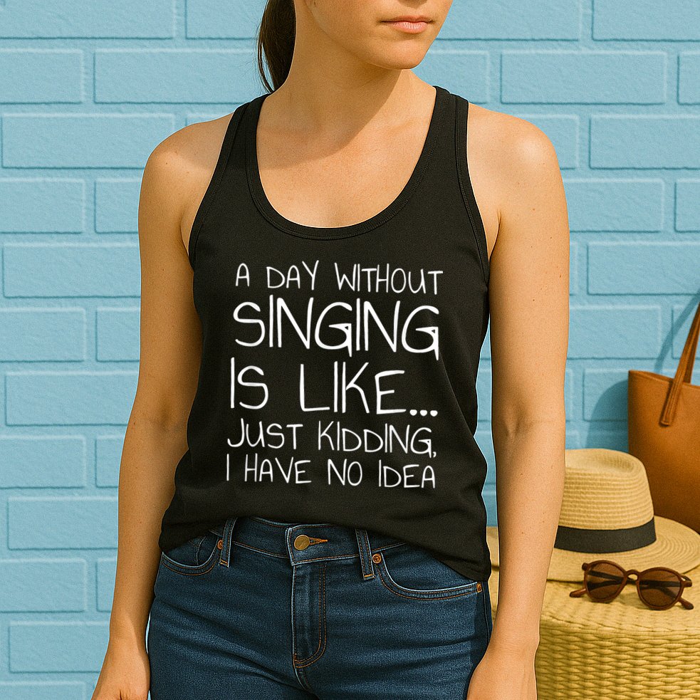 A Day Without Singing Is Like Just Kidding Womens Tank Top