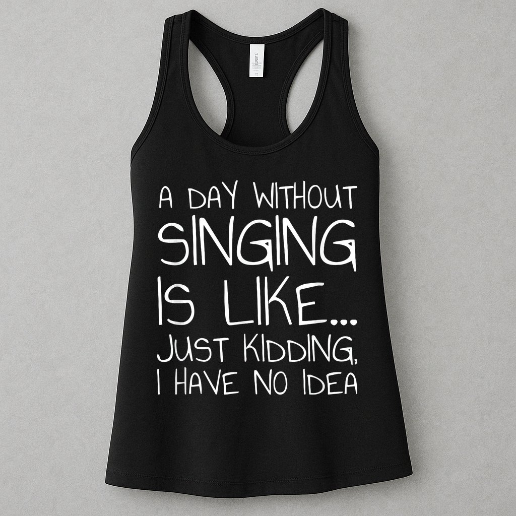 A Day Without Singing Is Like Just Kidding Womens Tank Top