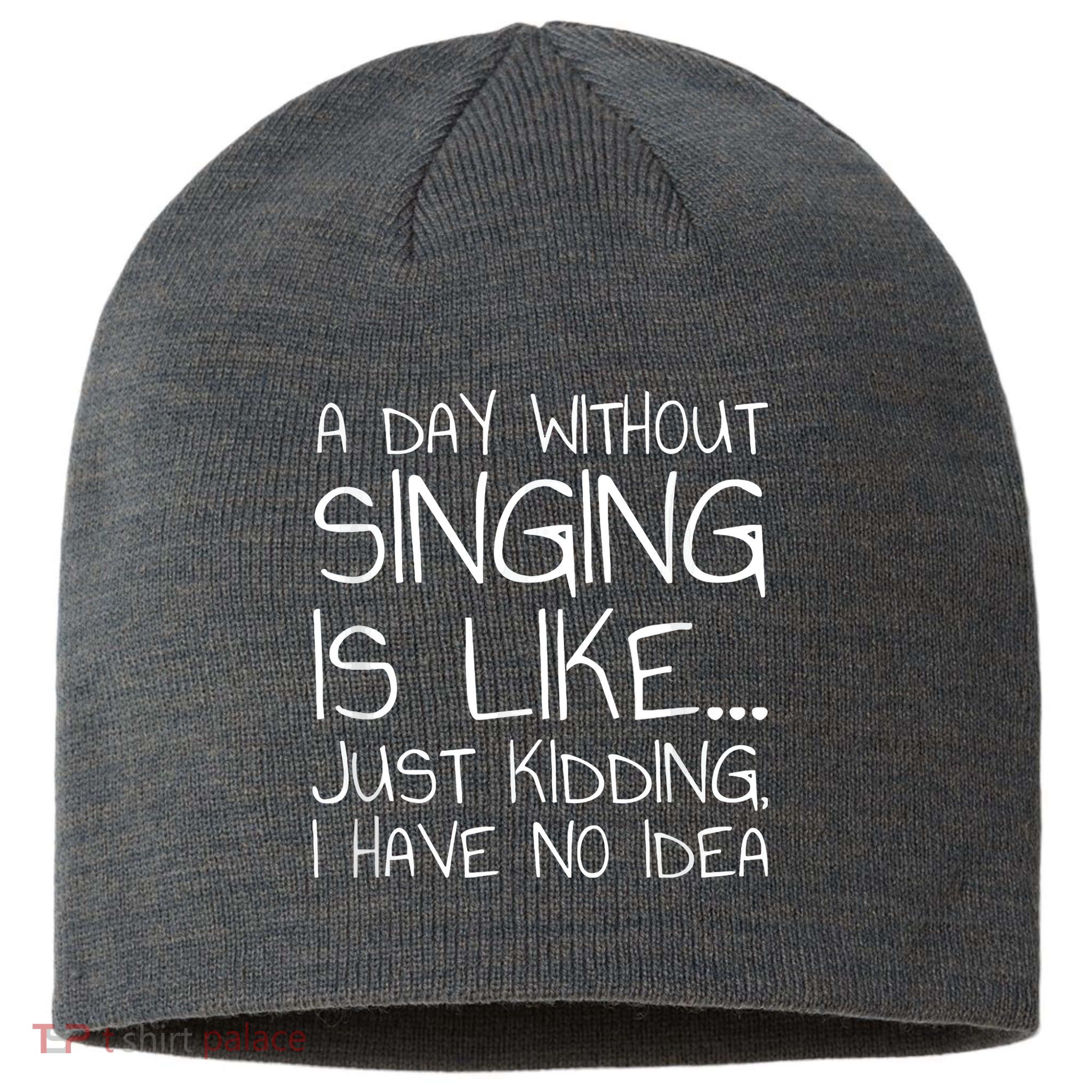 A Day Without Singing Is Like Just Kidding Sustainable Beanie