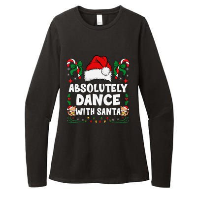 Absolutely Dance With Santa Xmas Family Matching Christmas Womens CVC Long Sleeve Shirt