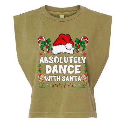 Absolutely Dance With Santa Xmas Family Matching Christmas Garment-Dyed Women's Muscle Tee