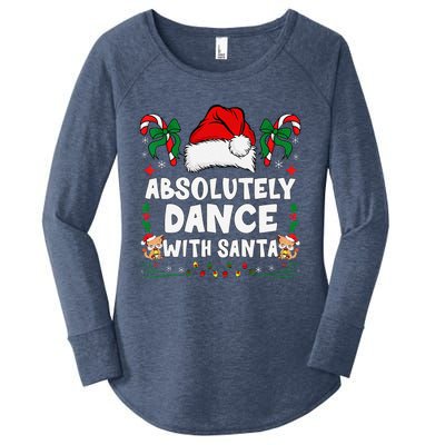 Absolutely Dance With Santa Xmas Family Matching Christmas Women's Perfect Tri Tunic Long Sleeve Shirt