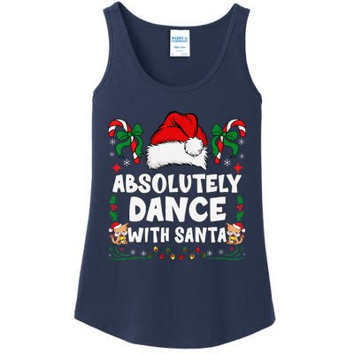 Absolutely Dance With Santa Xmas Family Matching Christmas Ladies Essential Tank