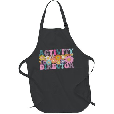 Activity Director Week Groovy Appreciation Day For Women Full-Length Apron With Pockets