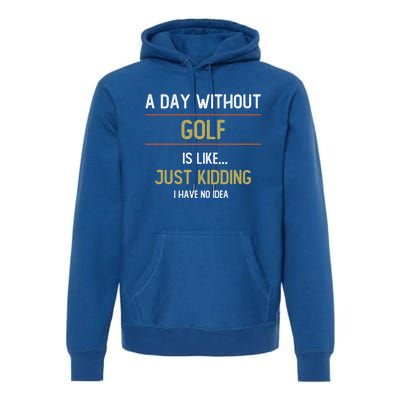 A Day Without Golf Is Like Funny Golf Lovers Gift Premium Hoodie