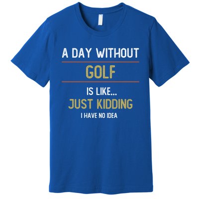 A Day Without Golf Is Like Funny Golf Lovers Gift Premium T-Shirt