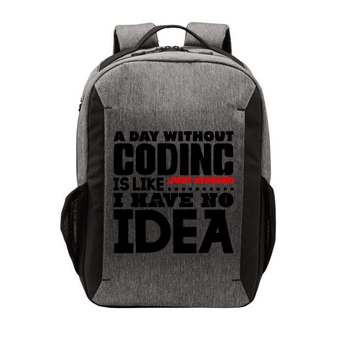 A Day Without Coding Vector Backpack